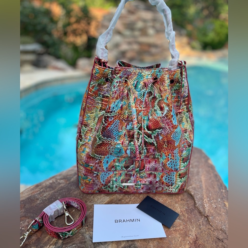 Brahmin Marlowe Reservoir Melbourne Bucket Shoulder Bag NWT
